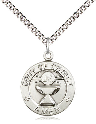 Sterling Silver Body of Christ Medal Religious Jewelry