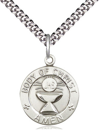 Sterling Silver Body of Christ Medal Religious Jewelry