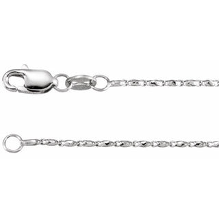 16 Inch Raso Chain 14K White Gold