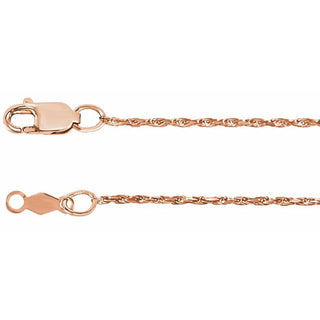 16 Inch Diamond Cut Rope Chain With Lobster 14K Yellow Gold