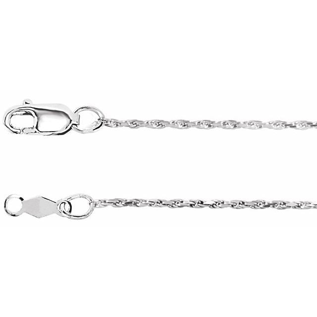 16-inch Diamond Cut Rope Chain with Lobster - 14K Yellow Gold ...