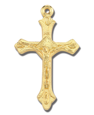 1" Oxidized Crucifix Gold Color 25-Pack