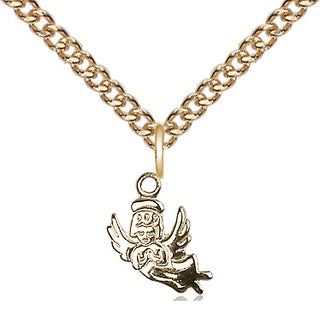 14kt Gold Guardian Angel Medal