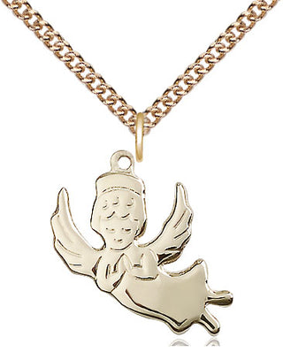 14kt Gold Angel Medal