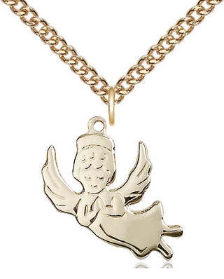 14kt Gold Angel Medal