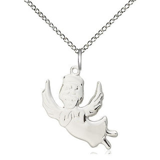 Sterling Silver Angel Medal Religious Jewelry