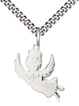 Sterling Silver Angel Medal Religious Jewelry
