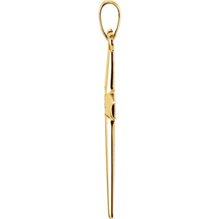 14K Yellow .04 CTW Natural Diamond Cross Pendant 