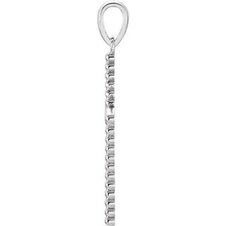 Sterling Silver Beaded Cross Pendant