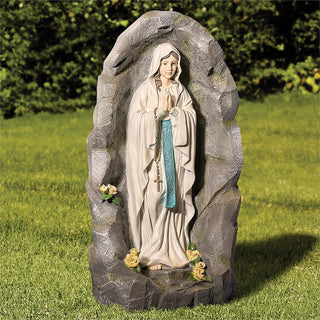 36-Inch Our Lady Of Lourdes Grotto Garden Statue