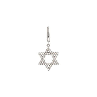 14K White 1/5 CTW Natural Diamond Star of David Charm/Pendant