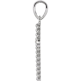 Sterling Silver Beaded Cross Pendant