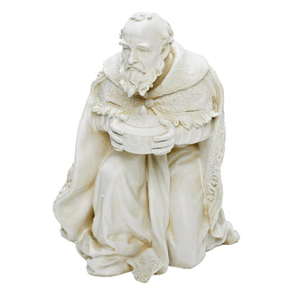 27-Inch Scale White Kneeling King 17-Inch H Nativity