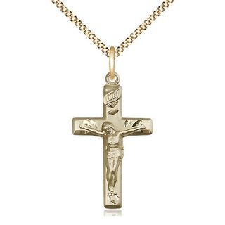 14kt Gold Filled Crucifix Medal Catholic Jewelry