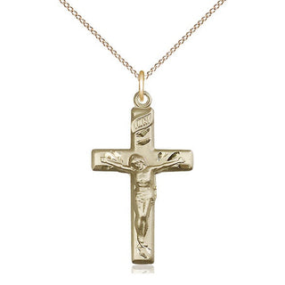 14kt Gold Filled Crucifix Medal Catholic Jewelry