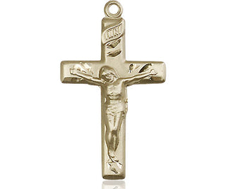 14kt Gold Crucifix Medal