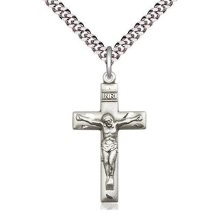 Pewter Crucifix Medal Catholic Jewelry