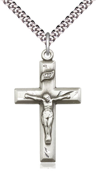 Pewter Crucifix Medal Catholic Jewelry