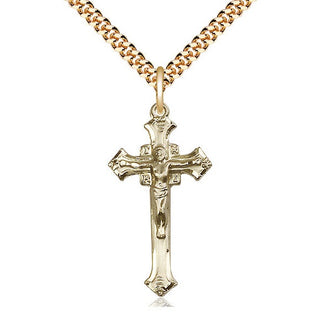 14kt Gold Filled Crucifix Medal Catholic Jewelry
