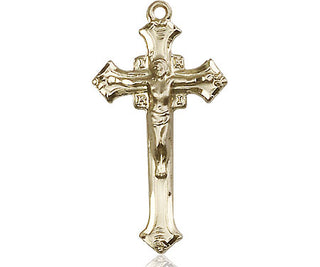 14kt Gold Crucifix Medal