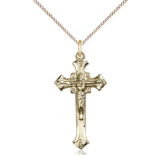 14kt Gold Crucifix Medal