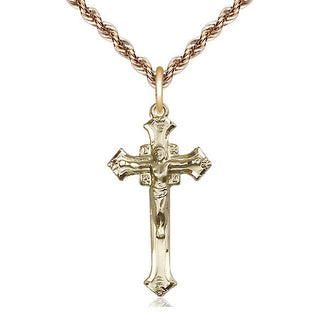 14kt Gold Crucifix Medal