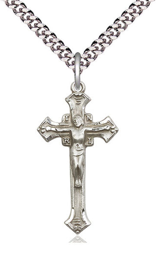 Pewter Crucifix Medal Catholic Jewelry