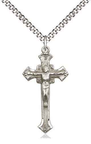 Pewter Crucifix Medal Catholic Jewelry