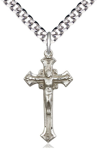 Sterling Silver Crucifix Medal Catholic Jewelry