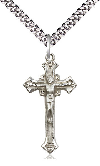 Sterling Silver Crucifix Medal Catholic Jewelry