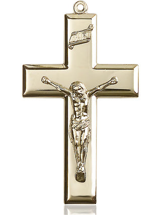 14kt Gold Crucifix Medal