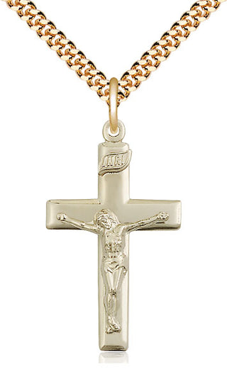14kt Gold Filled Crucifix Medal Catholic Jewelry