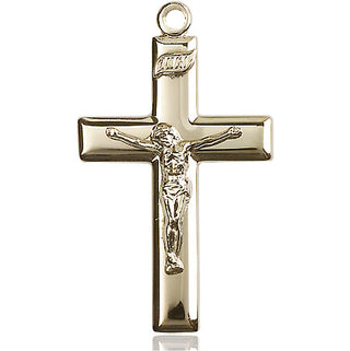 14kt Gold Crucifix Medal
