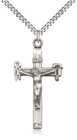 Pewter Crucifix Medal Catholic Jewelry
