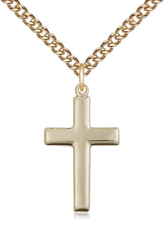 14kt Gold Filled Cross Medal Catholic Jewelry