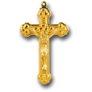 Gold Plated Stepped Up Crucifix 25-Pack