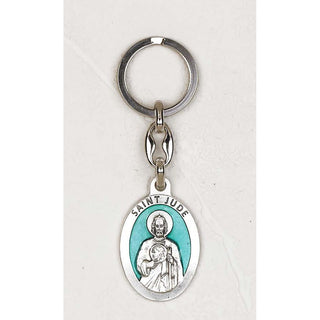 6-pack - Saint Jude Oval Enameled Key Chain