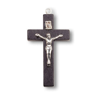 1 5/8" Blk Crucifix With Metal Corpus 25-Pack