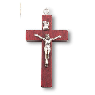 1 5/8" Maroon Crucifix Metal Corpus 25-Pack