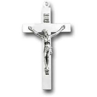 2" Crucifix In Nickle with Ring 25-Pack