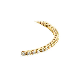 14K Yellow 3 1/2 CTW Natural Diamond Line 7 1/4" Bracelet