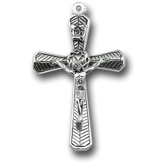 1 7/8" Silver Oxidized Crucifix 25-Pack