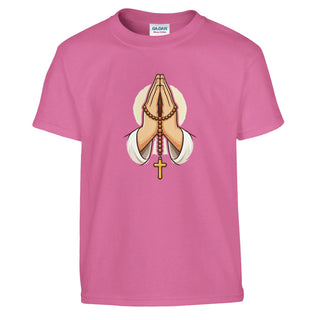 Praying Hands with Rosary Kids T-Shirt - view 8