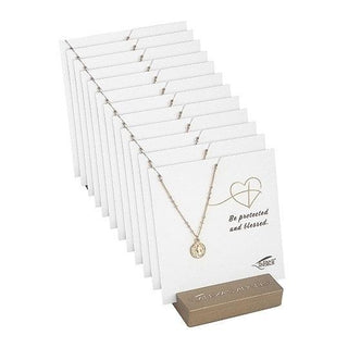 24-Piece Set Saint Benedict Necklace With Display - 16-18-Inch Length