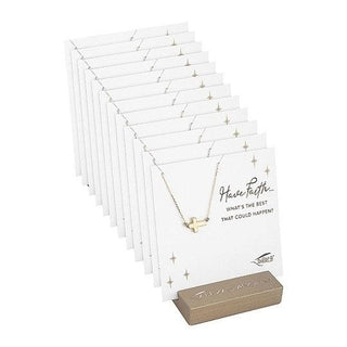 24-Piece Set Cross Necklaces With Display - 16-18-Inch Length