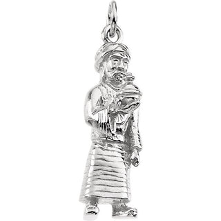 Sterling Silver 19x7 mm Nativity Balthazar Pendant