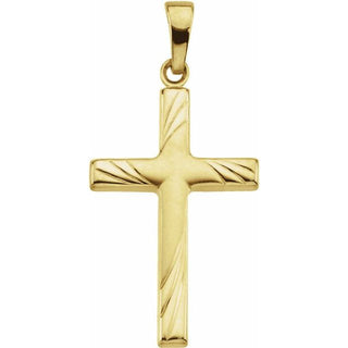 14K Yellow 24x16 mm Cross Pendant