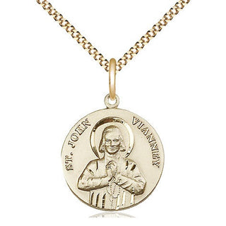 14kt Gold Filled Saint John Vianney Medal Religious Jewelry