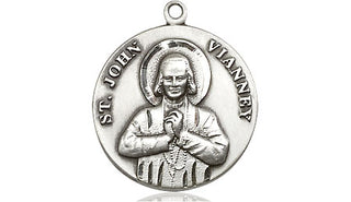 Sterling Silver Saint John Vianney Medal Religious Jewelry