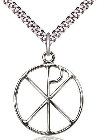 Sterling Silver Chi Rho Medal Catholic Jewelry